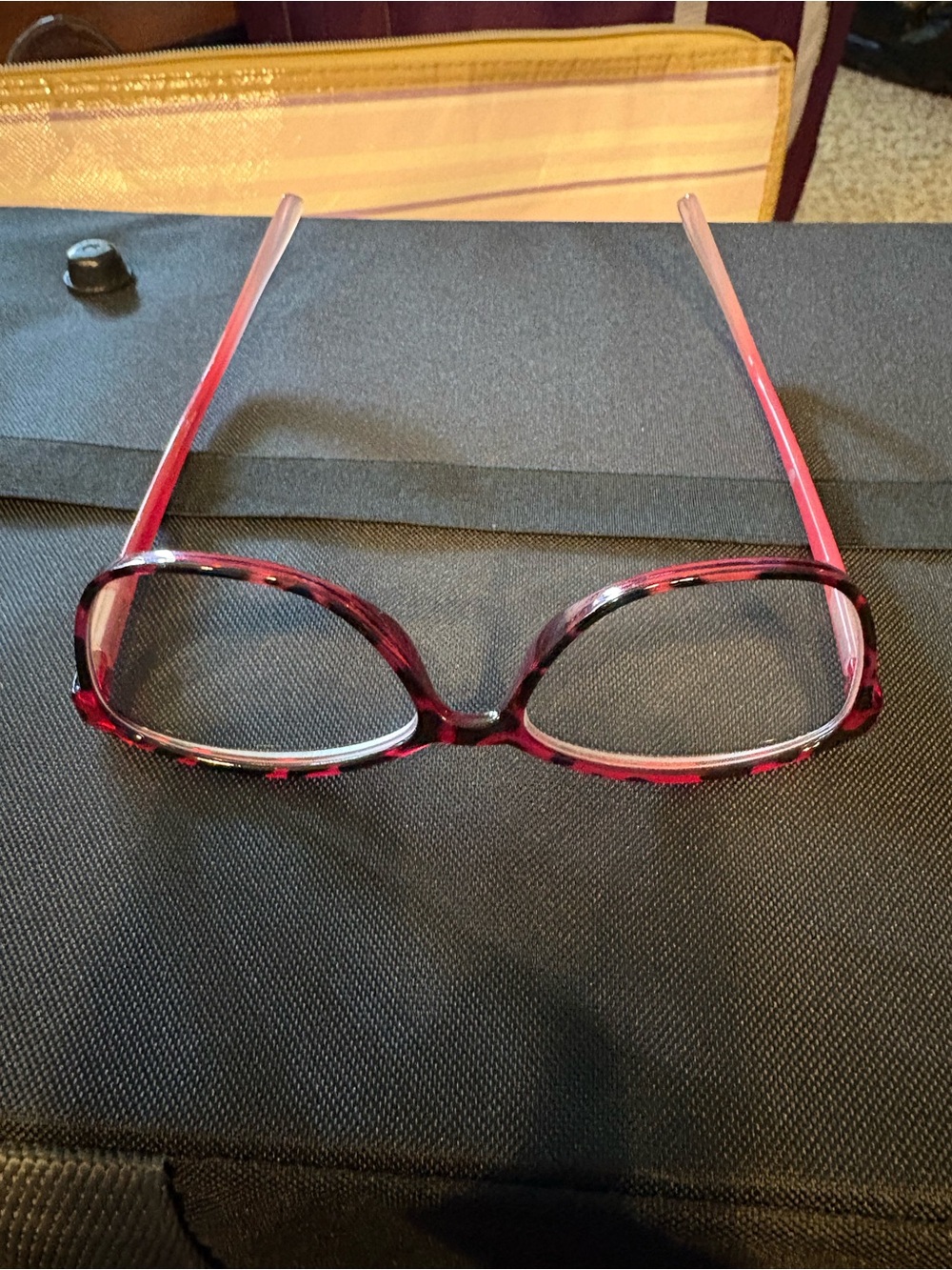 Joy Mangano Women's Burgundy Tortoiseshell Cat-Eye Reading Glasses 2.0 - Picture 3 of 5